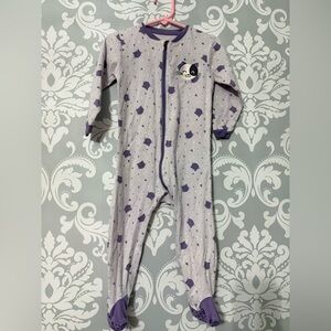 10/$25‎ • Tuffy Cat Print Zip Footed Cotton Sleeper
